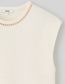 Top sans manches avec détail chaîne