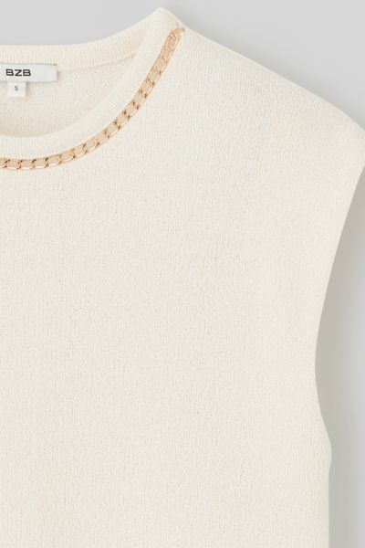 Top sans manches avec détail chaîne