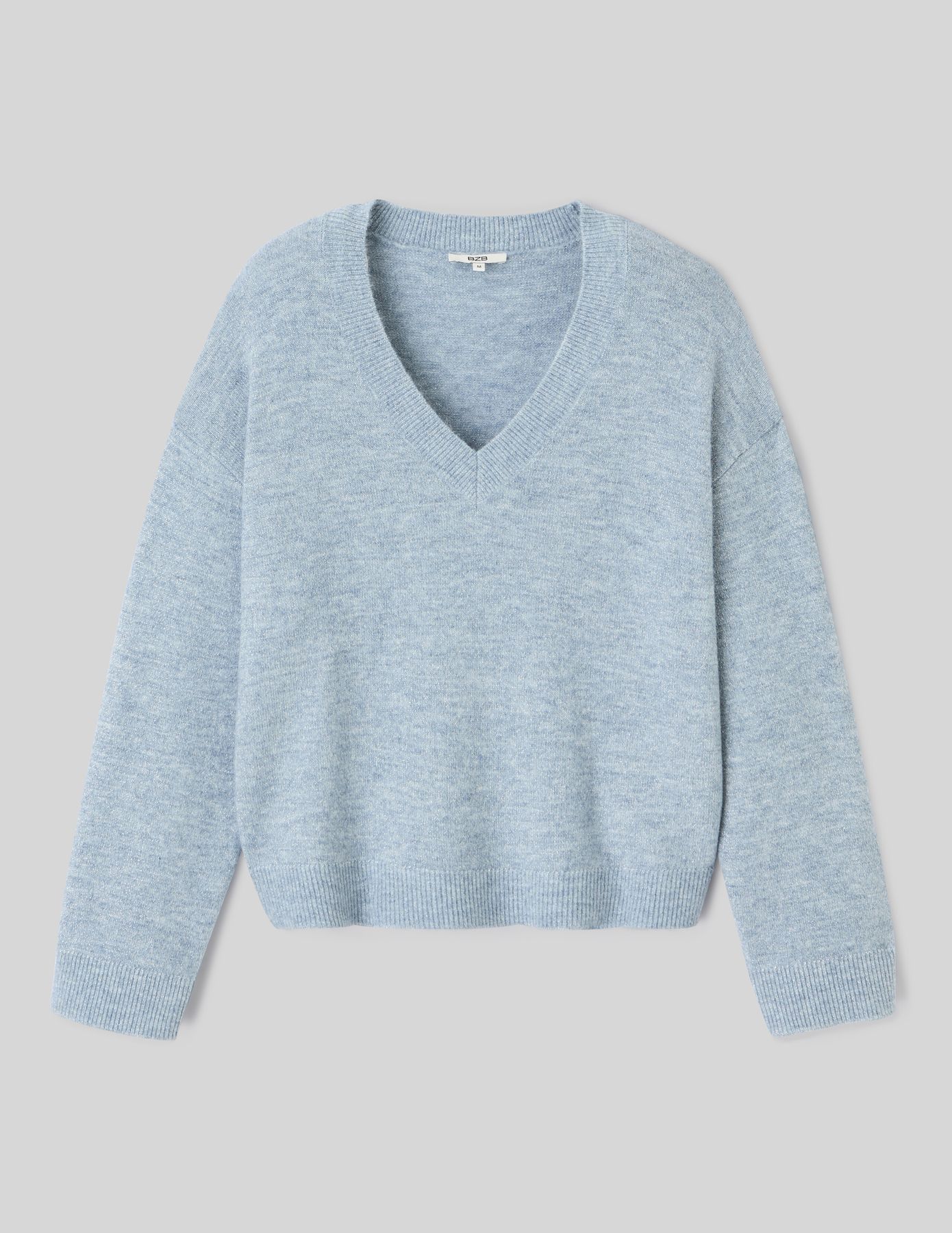 Pull col V pailleté