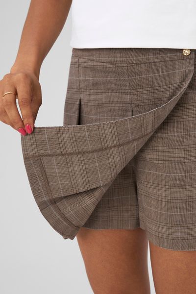 Jupe-short &agrave; carreaux