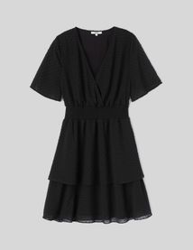 Robe courte plumetis en polyester recycl&eacute;