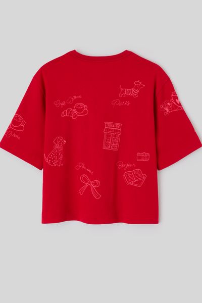 T-shirt brod&eacute; devant /dos