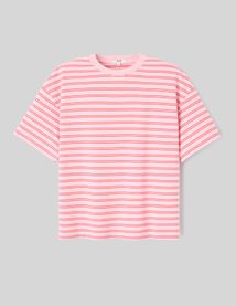 T-shirt ray&eacute; et imprim&eacute;