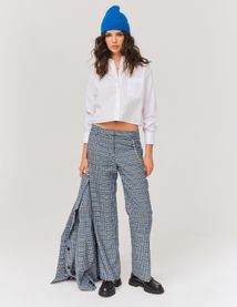 Pantalon carreaux avec chaine