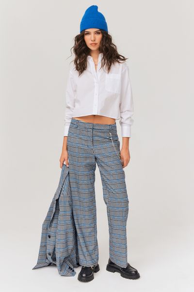 Pantalon carreaux avec chaine