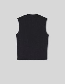 T-shirt sans manches col montant