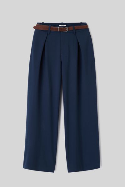 Pantalon large &agrave; pinces