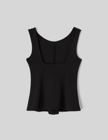 Débardeur dos nu peplum