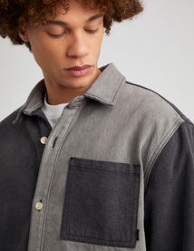 Surchemise en jean patch