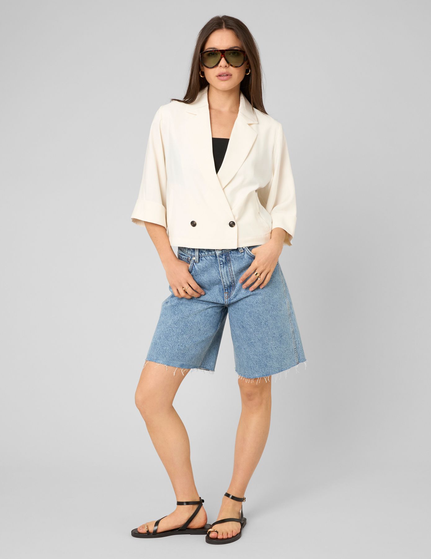 Veste blazer crois&eacute;e