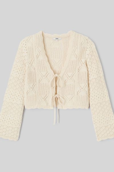 Gilet en crochet à nouer
