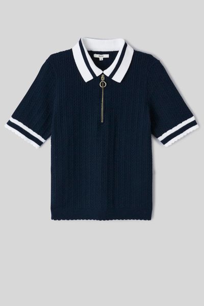 Polo en maille bicolore