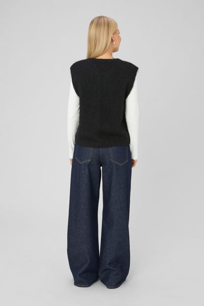 Gilet sans manches &agrave; nouer