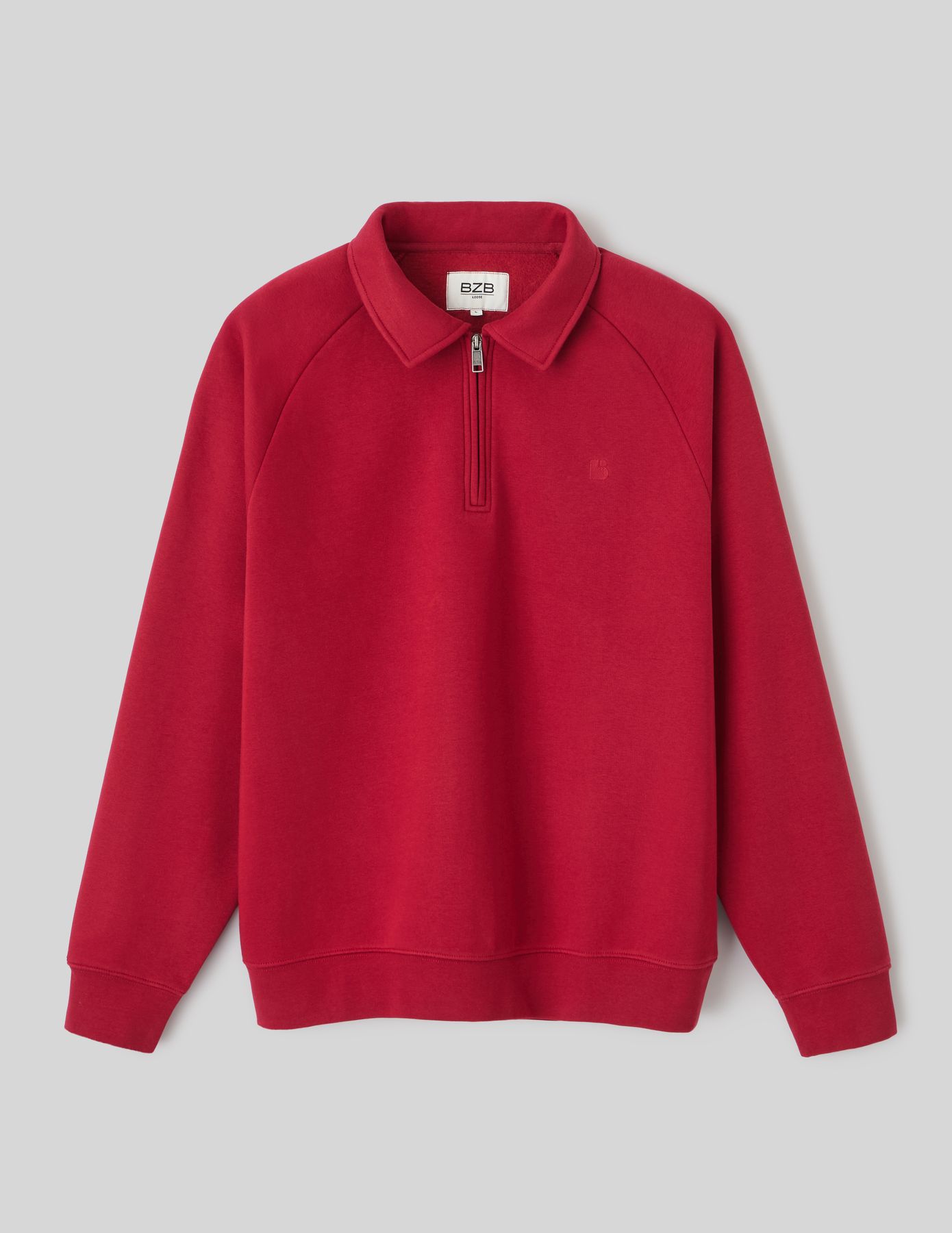 Sweat col polo zippé