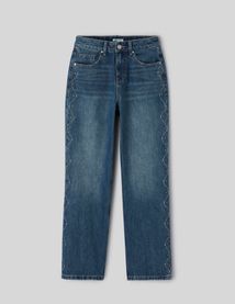 Jean straight strass