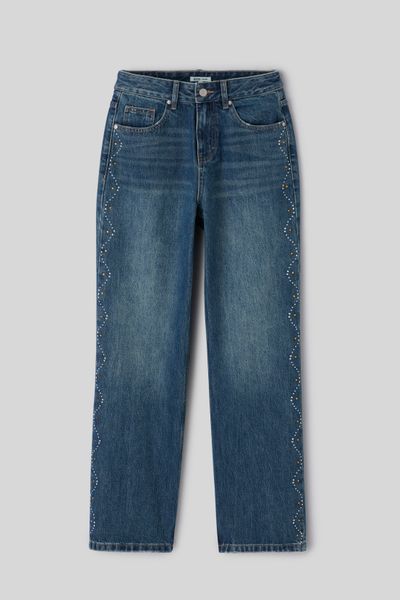 Jean straight strass