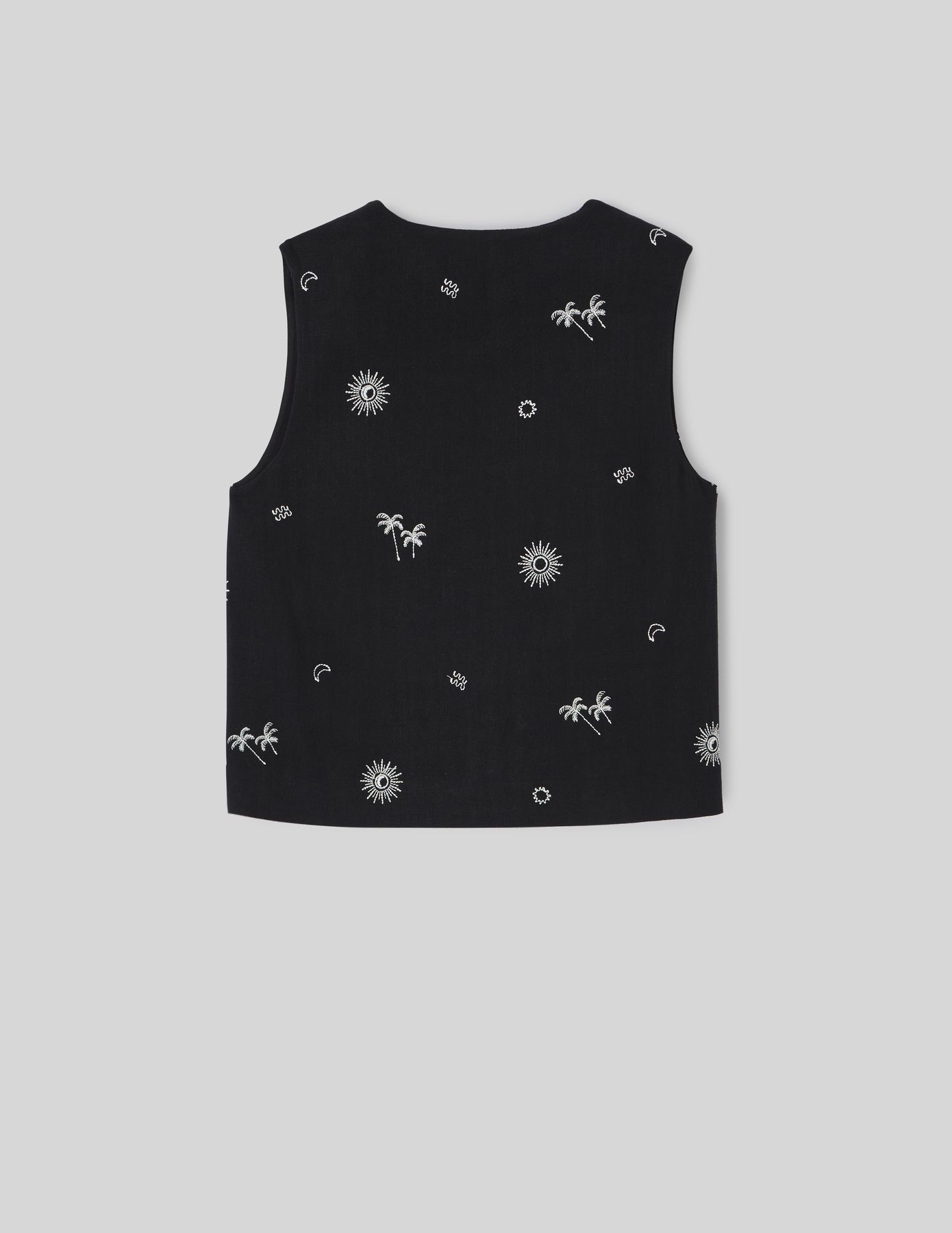 Gilet garçon de café brodé