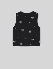 Gilet garçon de café brodé