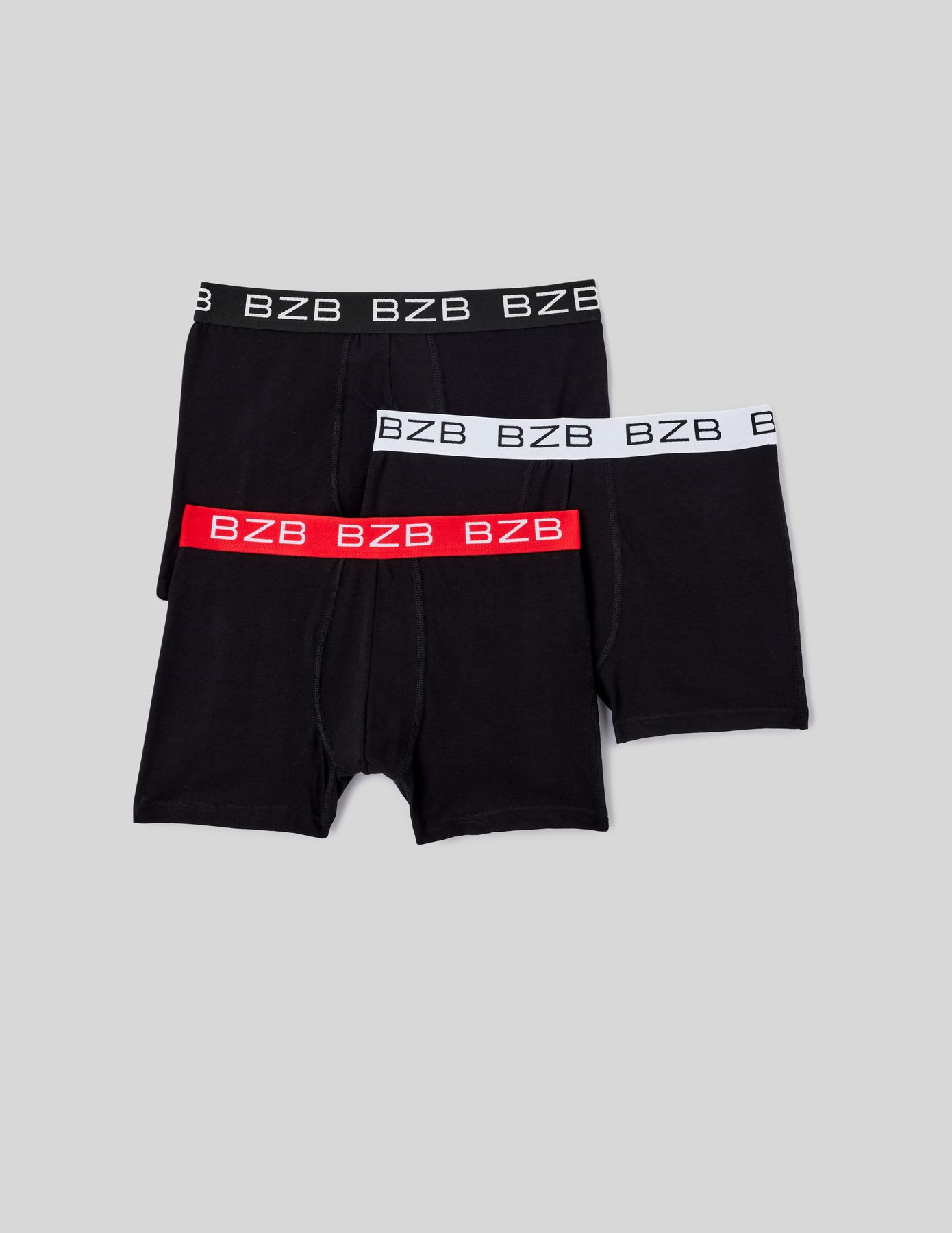 Lot de 3 boxers élastiques constrastés