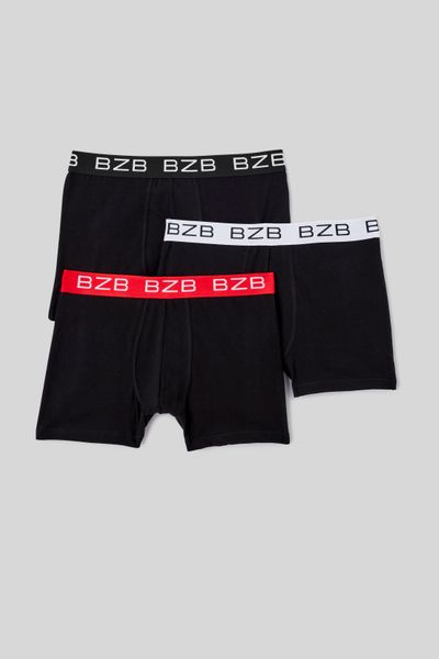 Lot de 3 boxers élastiques constrastés
