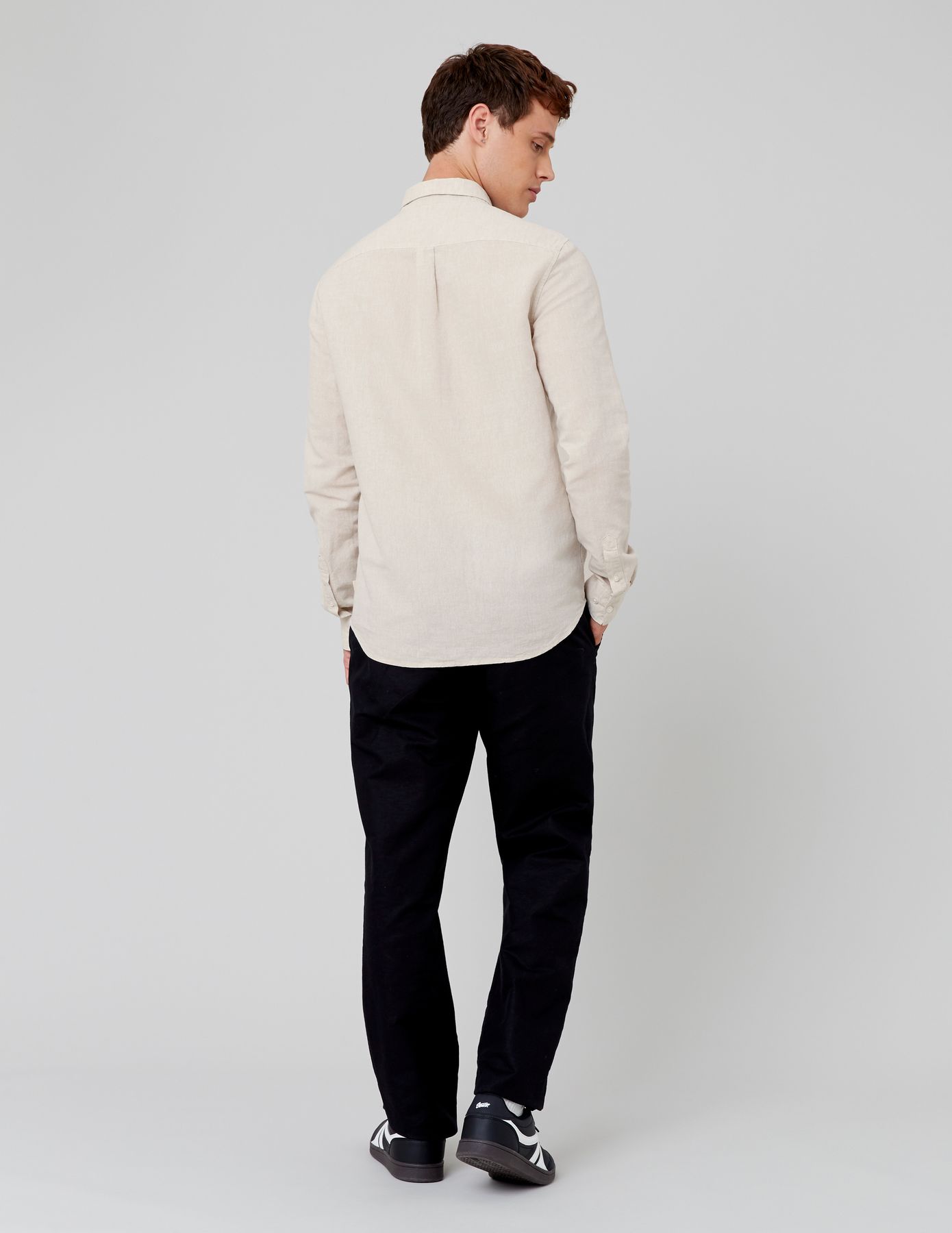Chemise coton lin unie