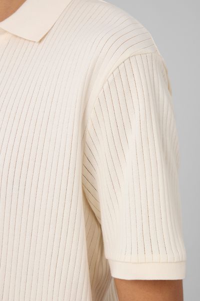 Polo maille c&ocirc;tel&eacute;e