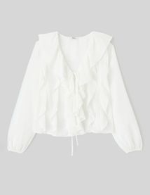 Blouse plumetis à volants