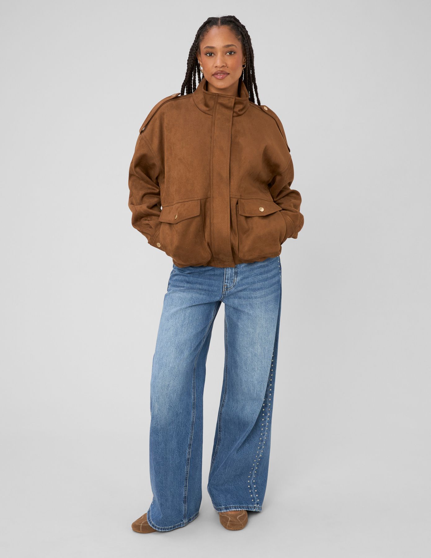 Blouson su&eacute;dine