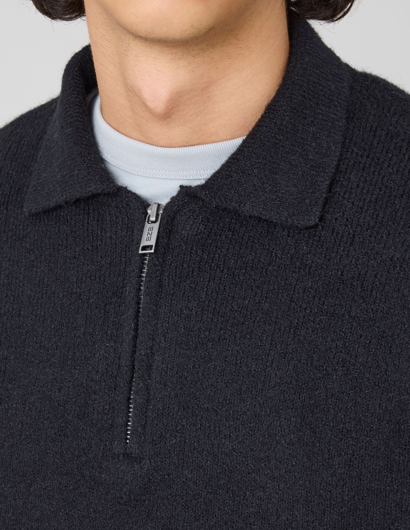 Pull col polo zippé