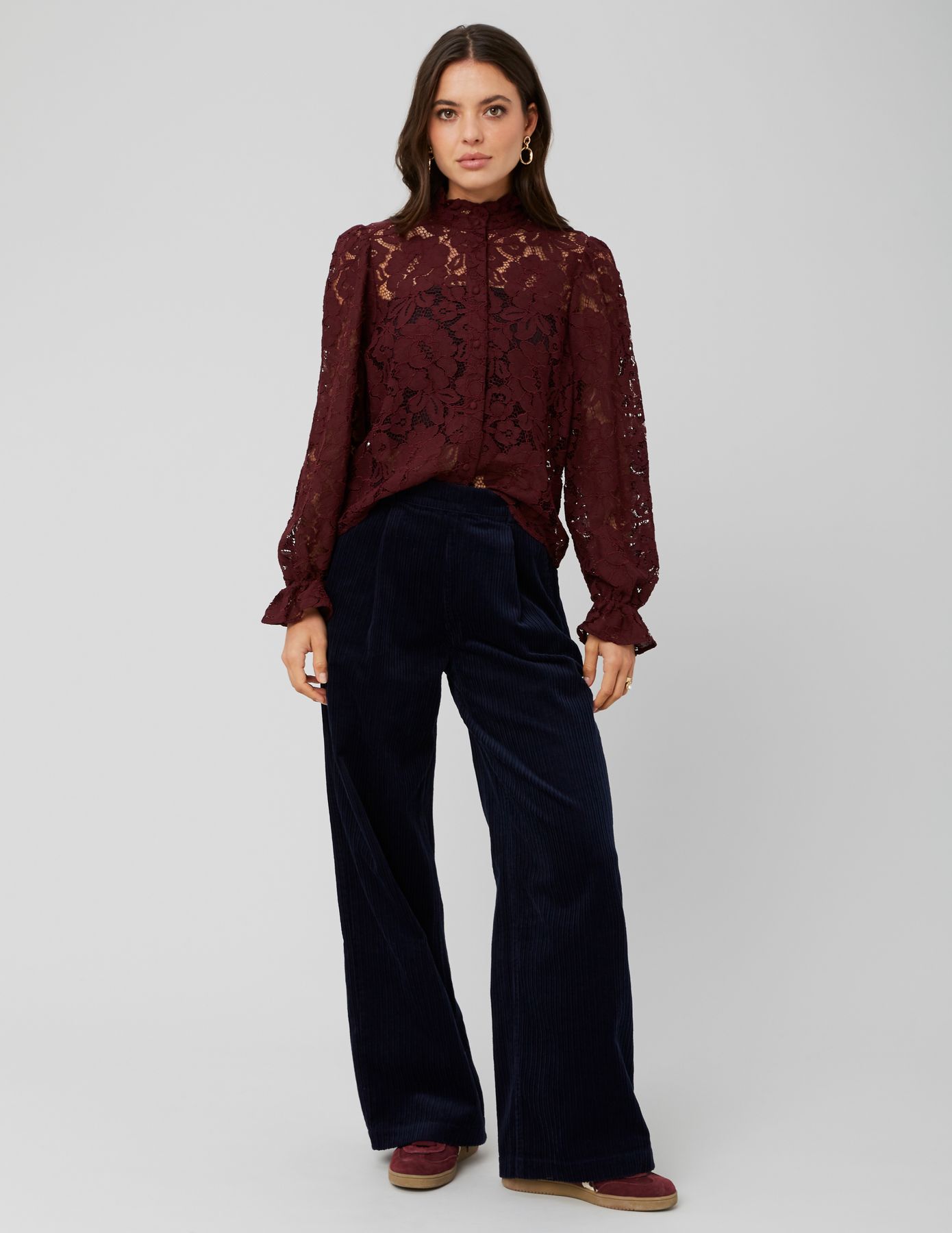 Pantalon velours pinces