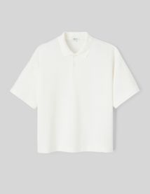 Polo boxy maille lourde