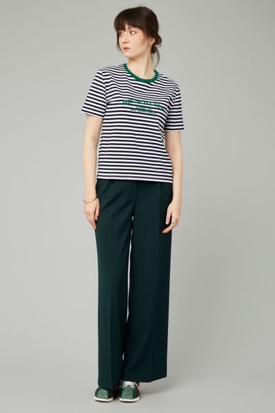 T-shirt rayé brodé