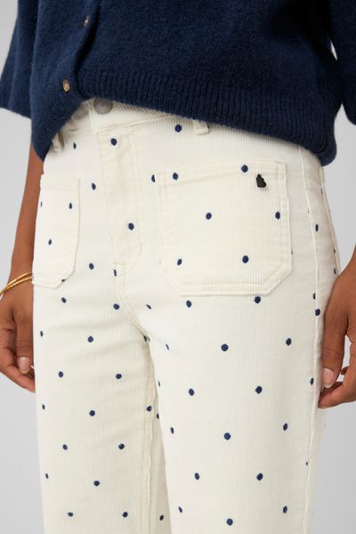Pantalon imprim&eacute; coupe droite