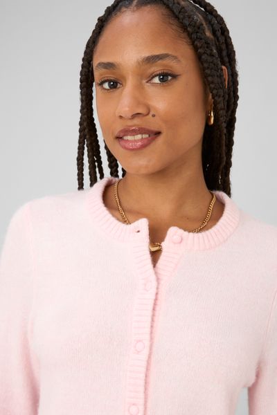 Gilet col rond boutonn&eacute;