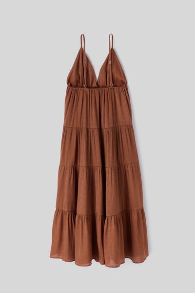 Robe fluide longue à étages