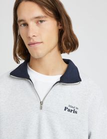 Sweat col montant zipp&eacute;