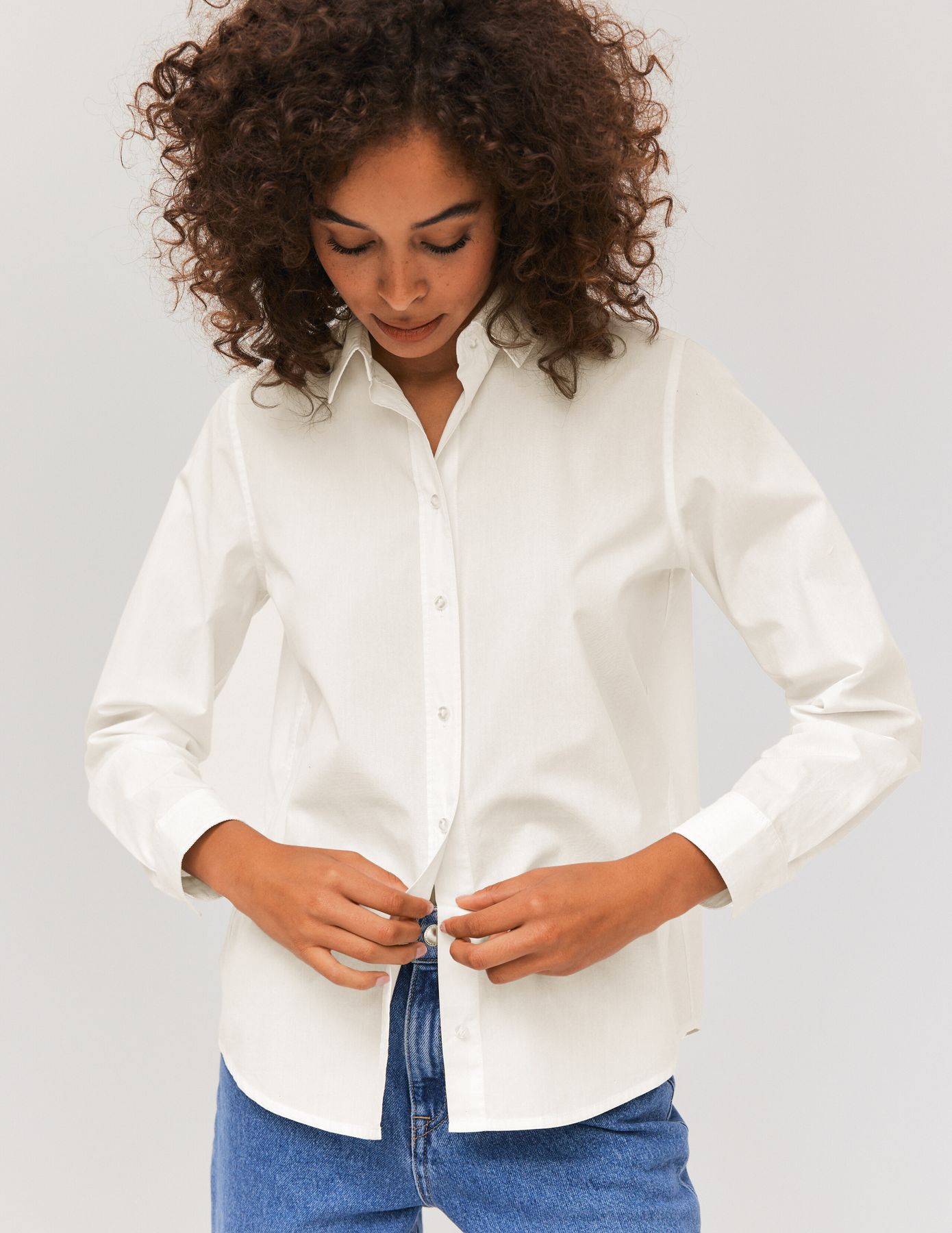 Chemise en popeline unie