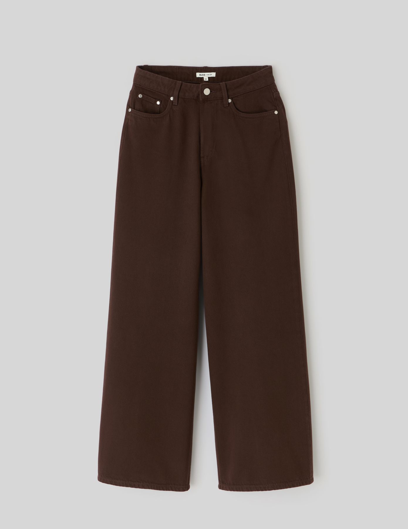 Jean wide leg marron