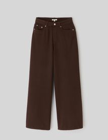 Jean wide leg marron