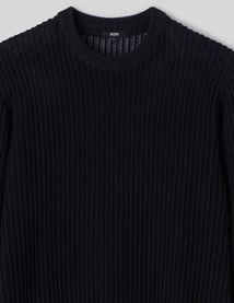 Pull col rond maille ajourée