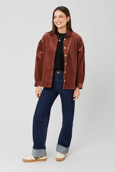 Surchemise en velours côtelé