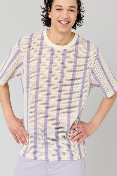 T-shirt tricot à rayures
