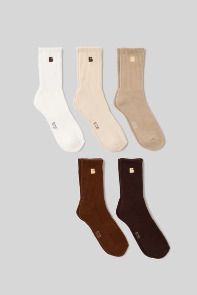 Lot de 5 paires de chaussettes broderie