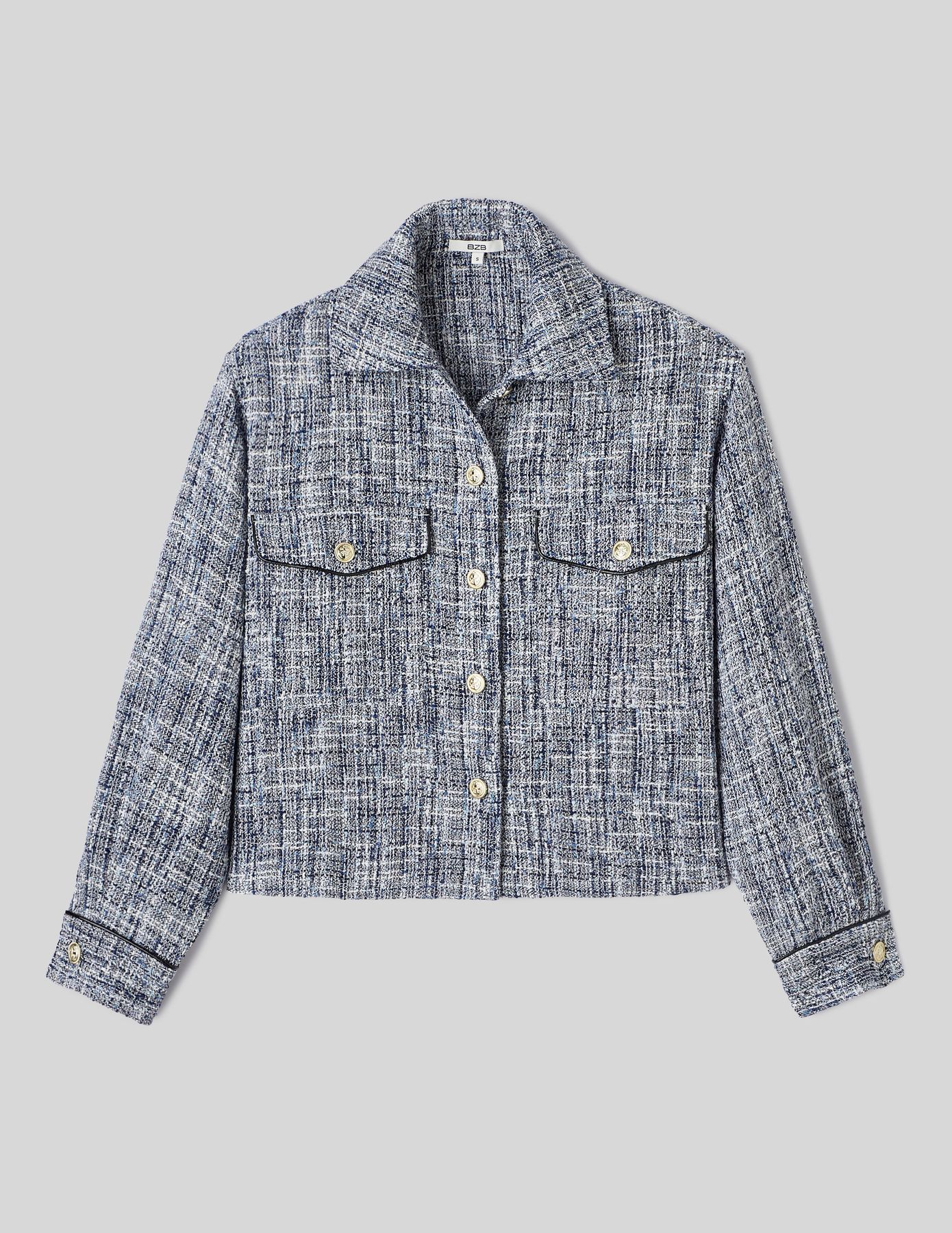 Surchemise en tweed