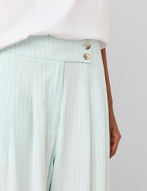 Pantalon fluide ceinture asym&eacute;trique