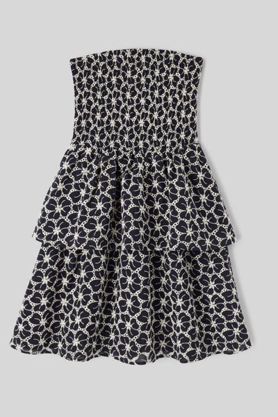 Robe bustier en broderie anglaise