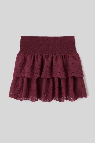 Jupe brod&eacute;e &agrave; volants