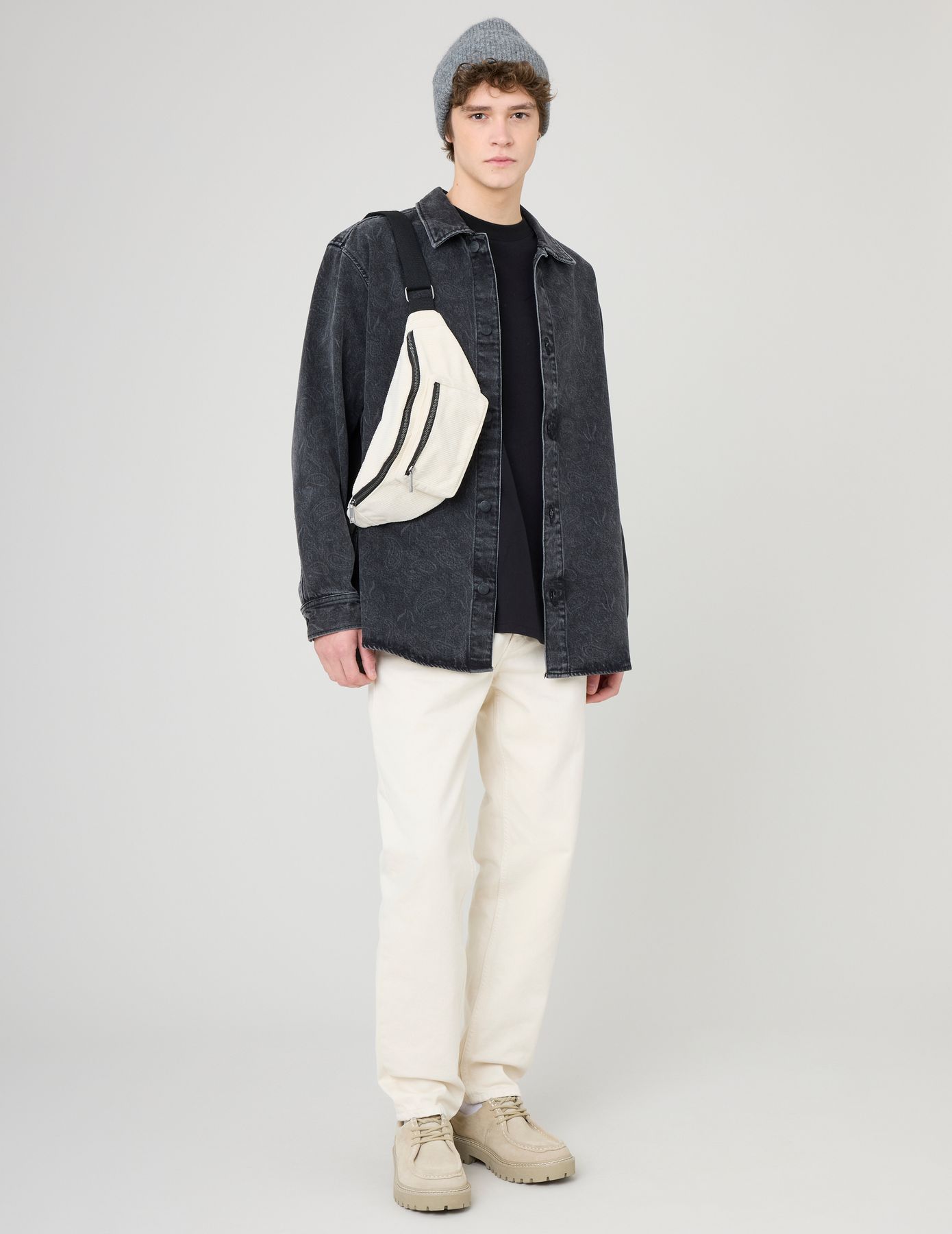 Surchemise en jean imprimée