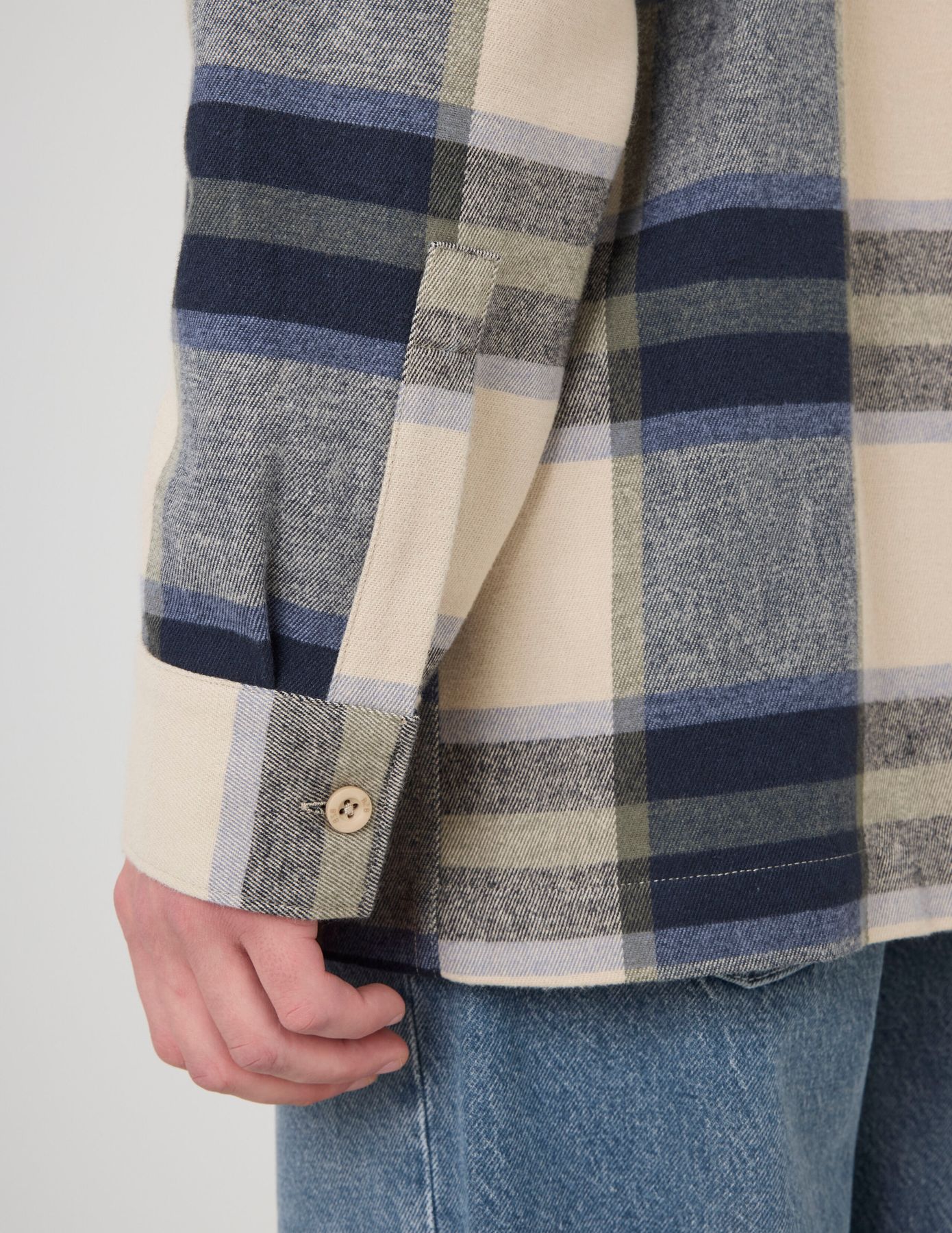 Surchemise à carreaux zippée