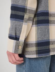 Surchemise à carreaux zippée